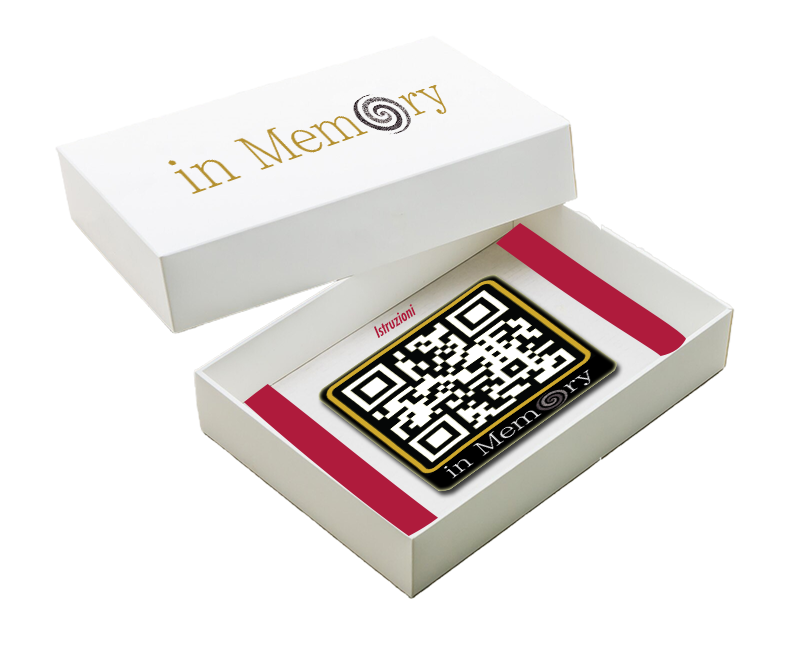 Cofanetto regalo con QR Code più adesivo e istruzioni